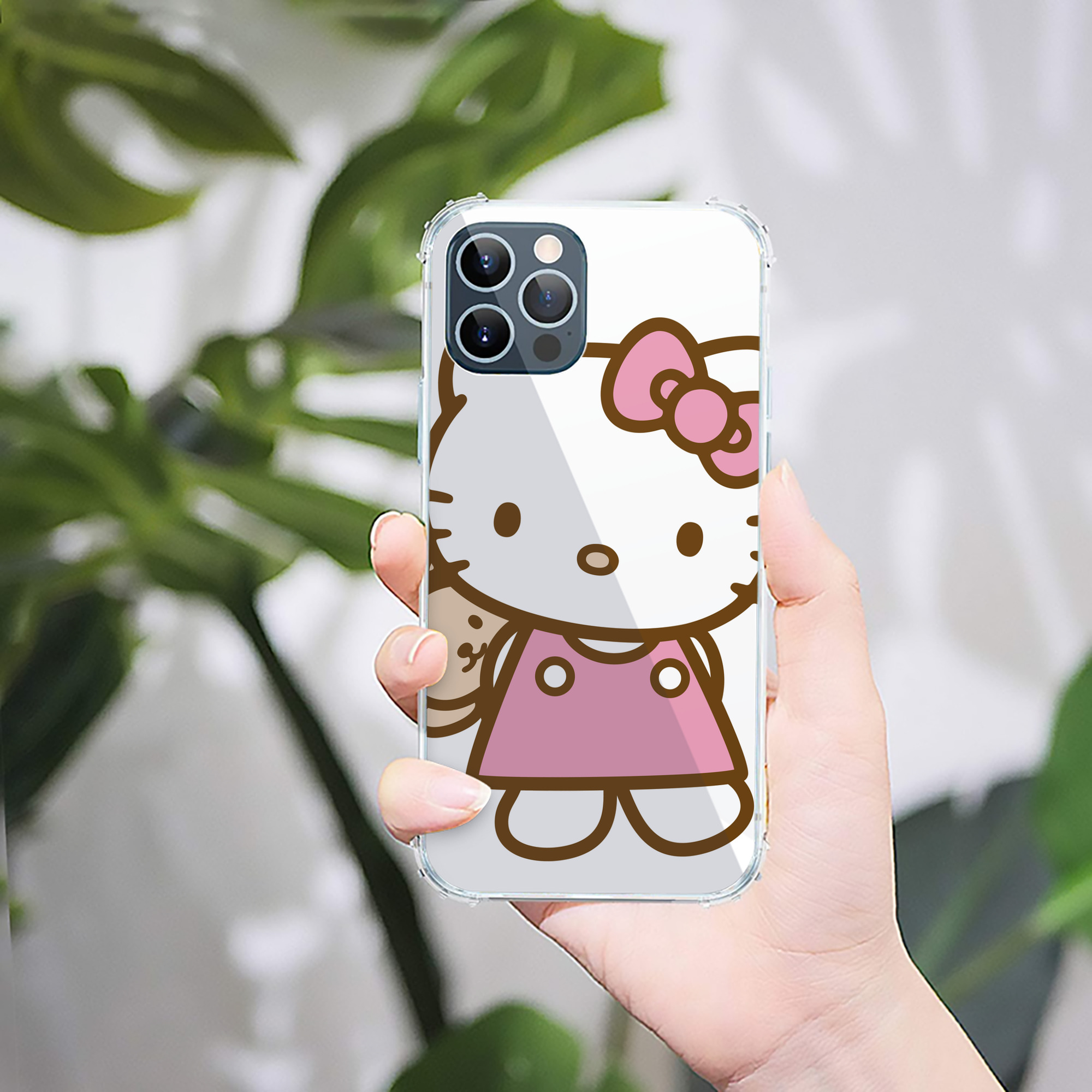 （画像用） Hello Kitty ハローキティ 【iPhone 12シリーズ対応】透明スマホケース（クリアソフトケース）